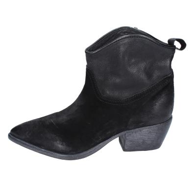 scarpe donna MOMA stivaletti nero camoscio pelle 1CW313 VINTAGE BD809 Sconto