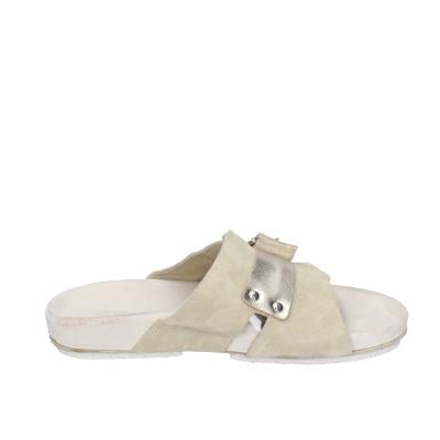 scarpe donna MOMA sandali beige pelle oro camoscio 1GS458-K0B BC770 Nuova