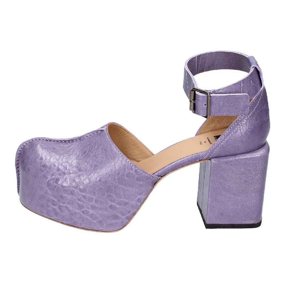 scarpe donna MOMA sandali viola pelle AGS445 EX374 Nuovo