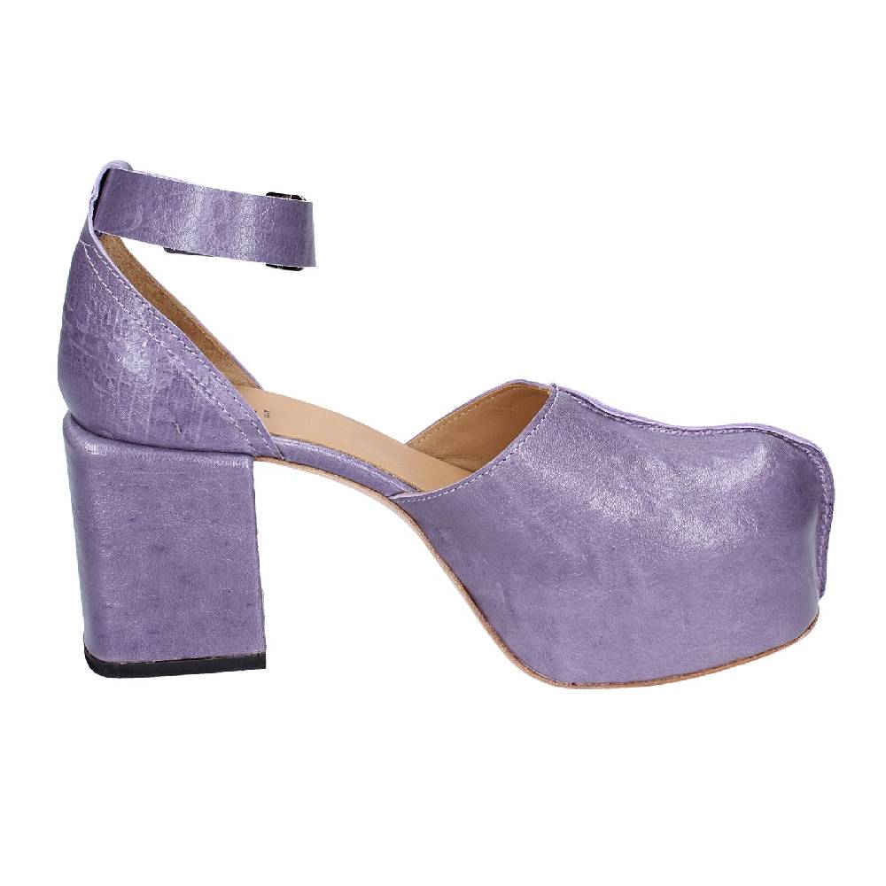 scarpe donna MOMA sandali viola pelle AGS445 EX374 Nuovo