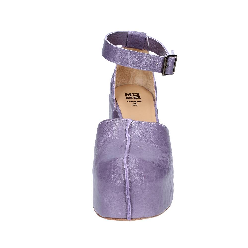 scarpe donna MOMA sandali viola pelle AGS445 EX374 Nuovo