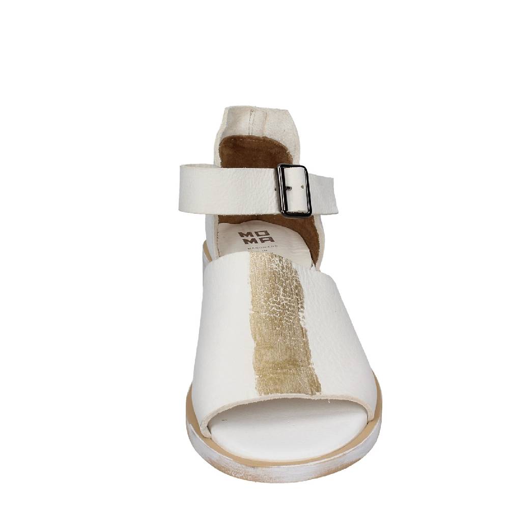 scarpe donna MOMA sandali bianco pelle oro 35403G VINTAGE EX403 Qualità