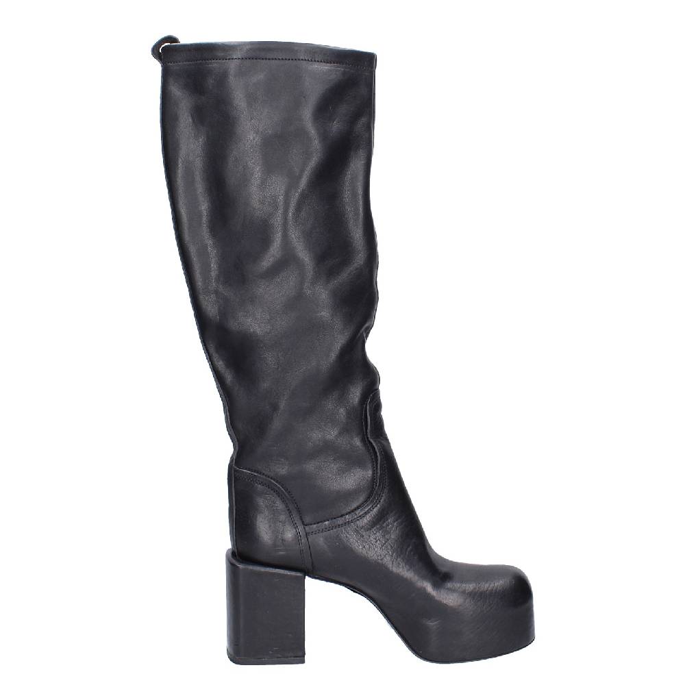 scarpe donna MOMA stivali nero pelle VINTAGE EX524 Spedizione Gratuita