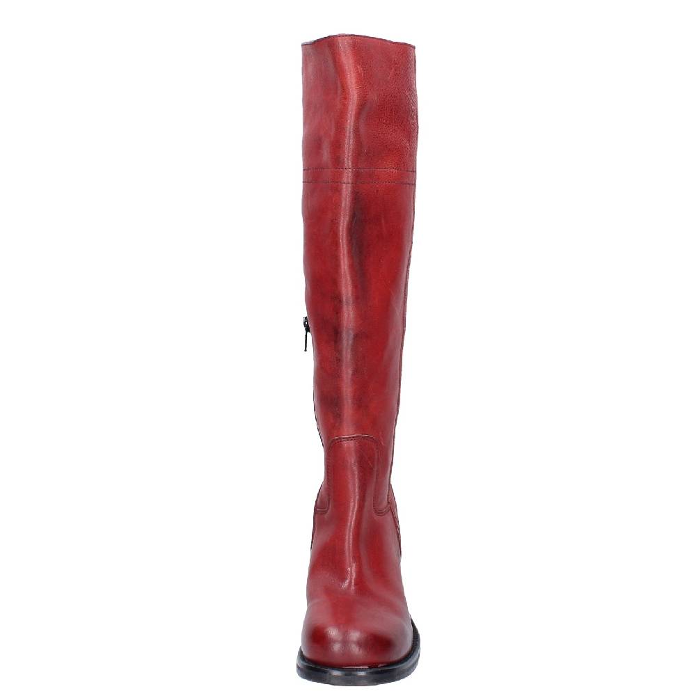 scarpe donna MOMA stivali rosso pelle 72306D VINTAGE EX515 Pezzi Unici