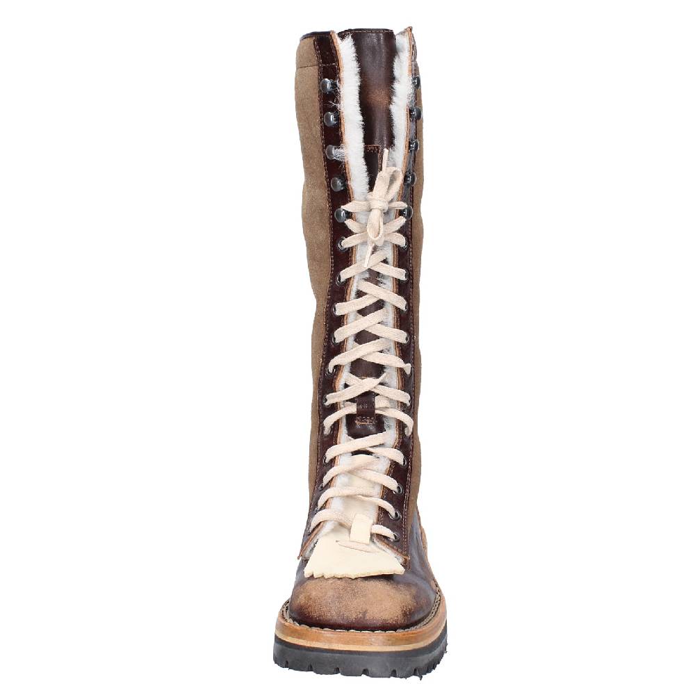 scarpe donna MOMA stivali marrone pelle camoscio 81304D VINTAGE EX514 Negozi Online