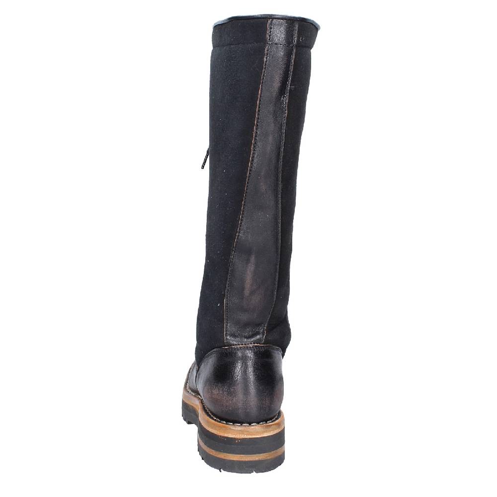 scarpe donna MOMA stivali nero pelle camoscio 81304D VINTAGE EX513 Acquista Ora