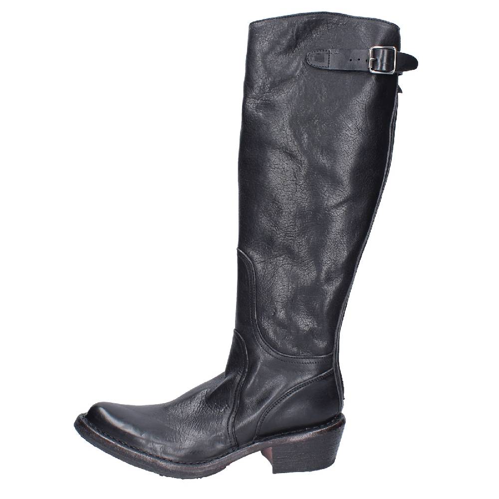 scarpe donna MOMA stivali nero pelle 77303D VINTAGE EX521 Consegna Veloce