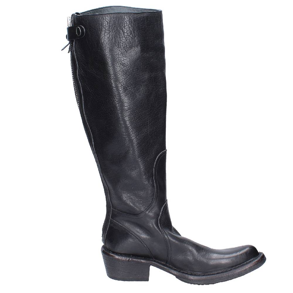 scarpe donna MOMA stivali nero pelle 77303D VINTAGE EX521 Consegna Veloce