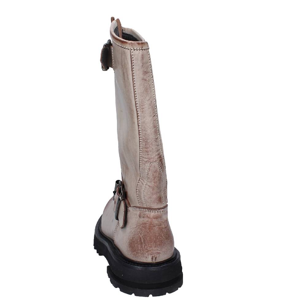 scarpe donna MOMA stivali marrone pelle beige 1DW340 VINTAGE EX517 Fino Al -60%