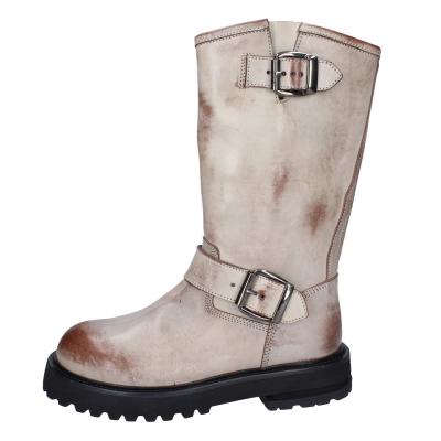 scarpe donna MOMA stivali marrone pelle beige 1DW340 VINTAGE BD924 Sottocosto