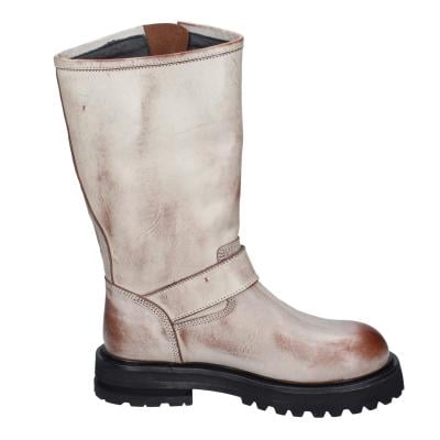 scarpe donna MOMA stivali marrone pelle beige 1DW340 VINTAGE BD924 Sottocosto