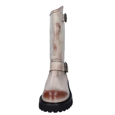 scarpe donna MOMA stivali marrone pelle beige 1DW340 VINTAGE BD924 Sottocosto