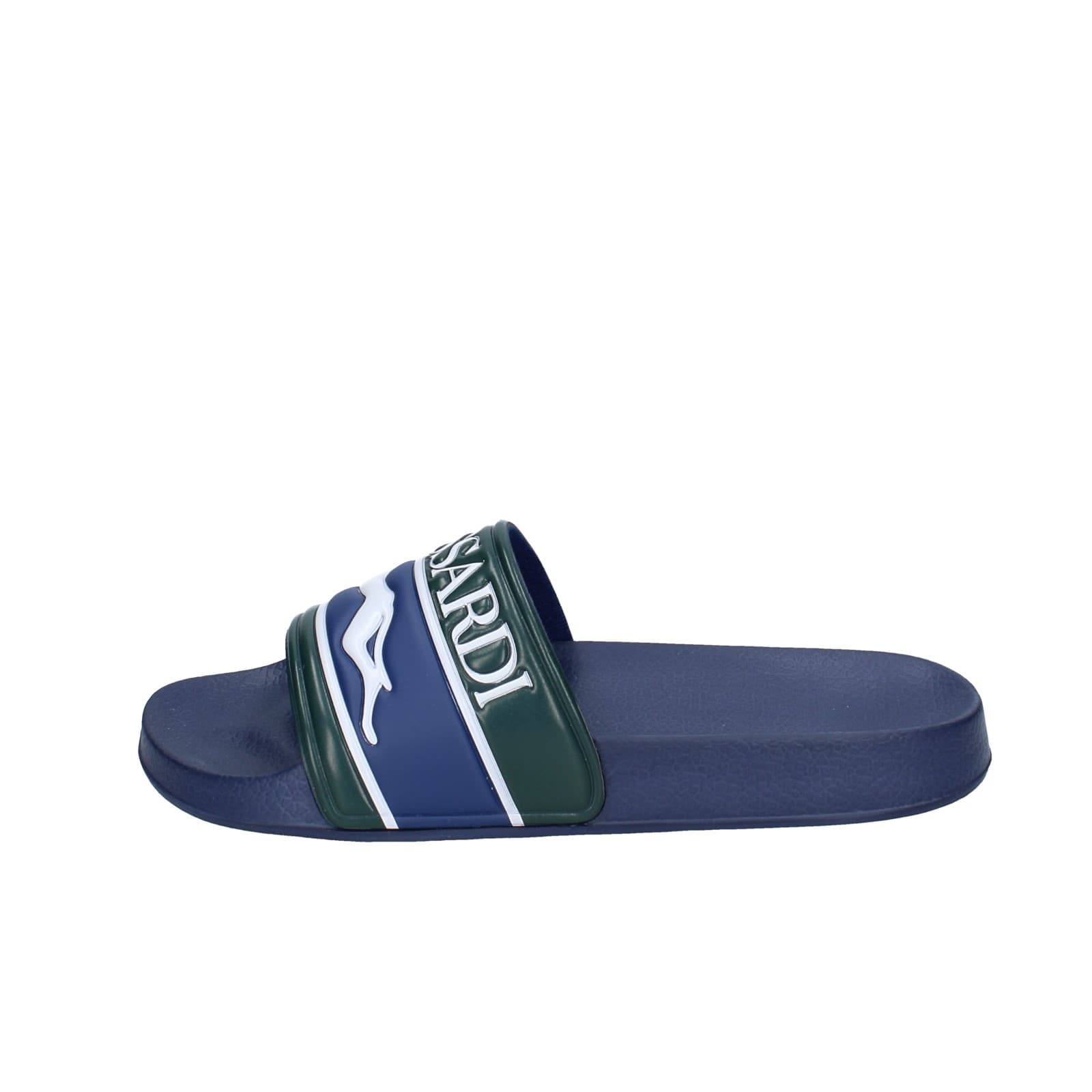 scarpe uomo TRUSSARDI sandali blu plastica verde EY246 Vendita Economica