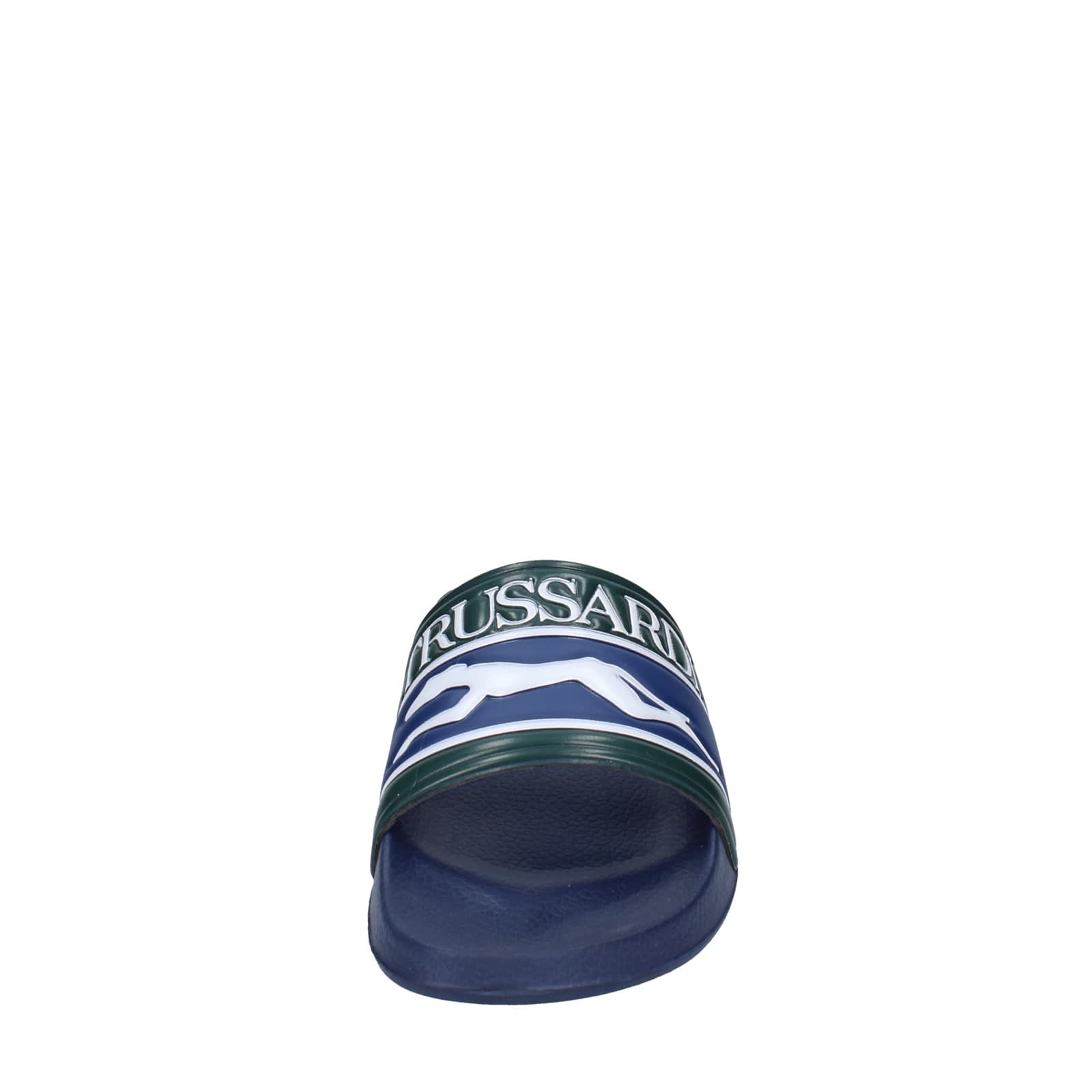 scarpe uomo TRUSSARDI sandali blu plastica verde EY246 Vendita Economica