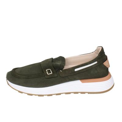 scarpe uomo MOMA mocassini verde camoscio 4FS413-CRPL BC87 In Saldo