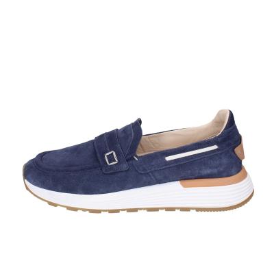 scarpe uomo MOMA mocassini blu camoscio 4FS413-CRPG BC773 Italy