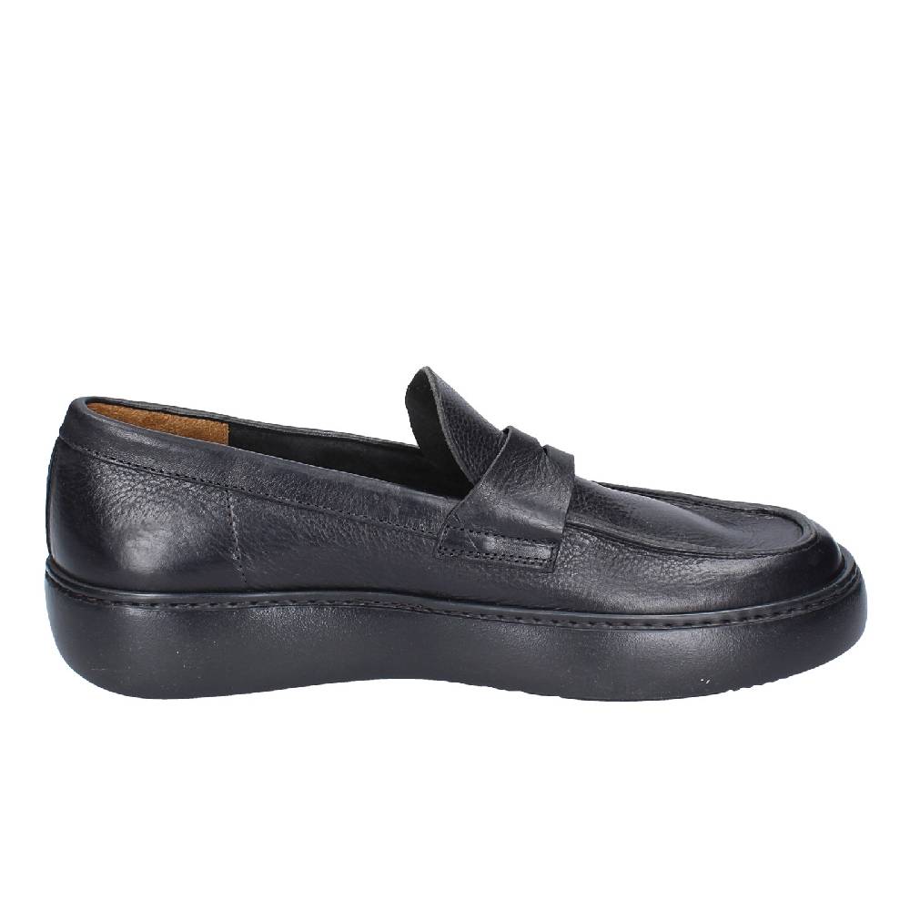 scarpe uomo MOMA mocassini nero pelle 11402E VINTAGE EX385 Italia