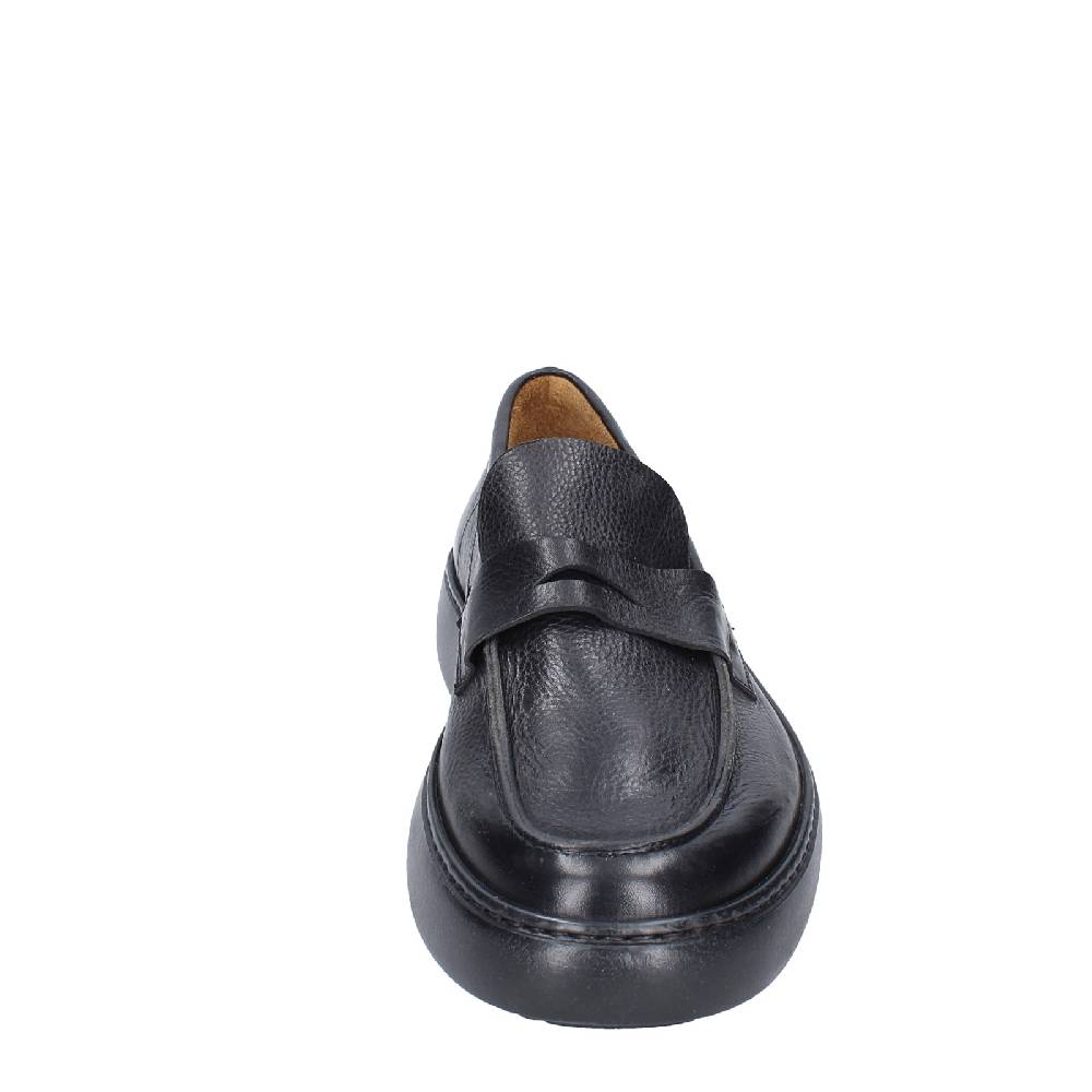 scarpe uomo MOMA mocassini nero pelle 11402E VINTAGE EX385 Italia