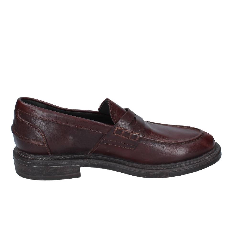 scarpe uomo MOMA mocassini marrone pelle 65305E EY516 2025