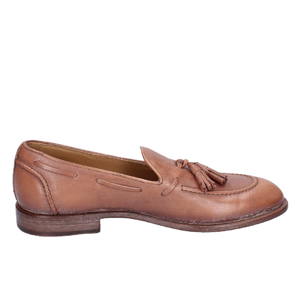scarpe uomo MOMA mocassini marrone pelle 2FS410 VINTAGE EX375 In Linea