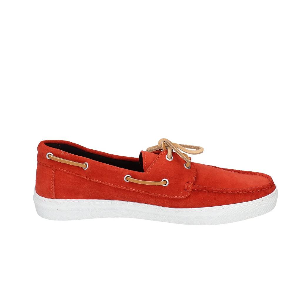 scarpe uomo RALPH LAUREN mocassini rosso camoscio celeste EY147 Vendita