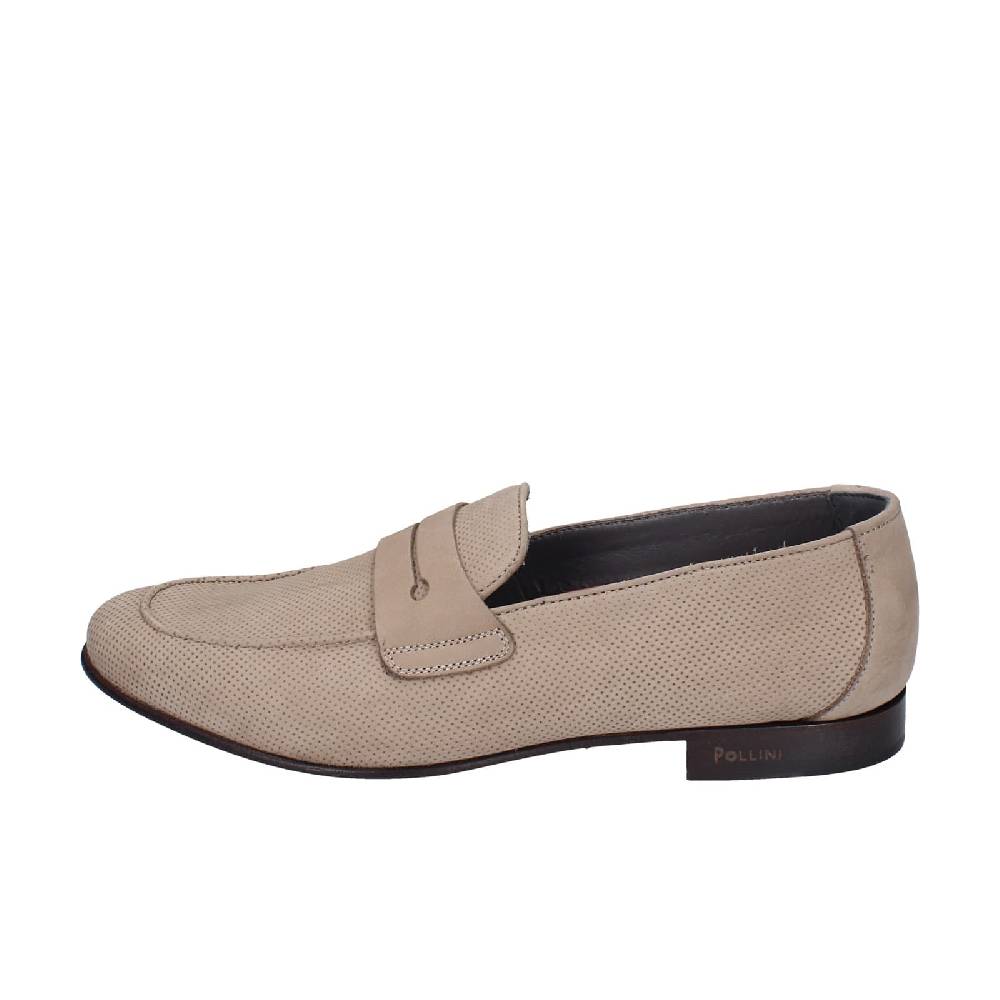 scarpe uomo POLLINI mocassini marrone pelle scamosciata EY33 Spedizione Gratuita
