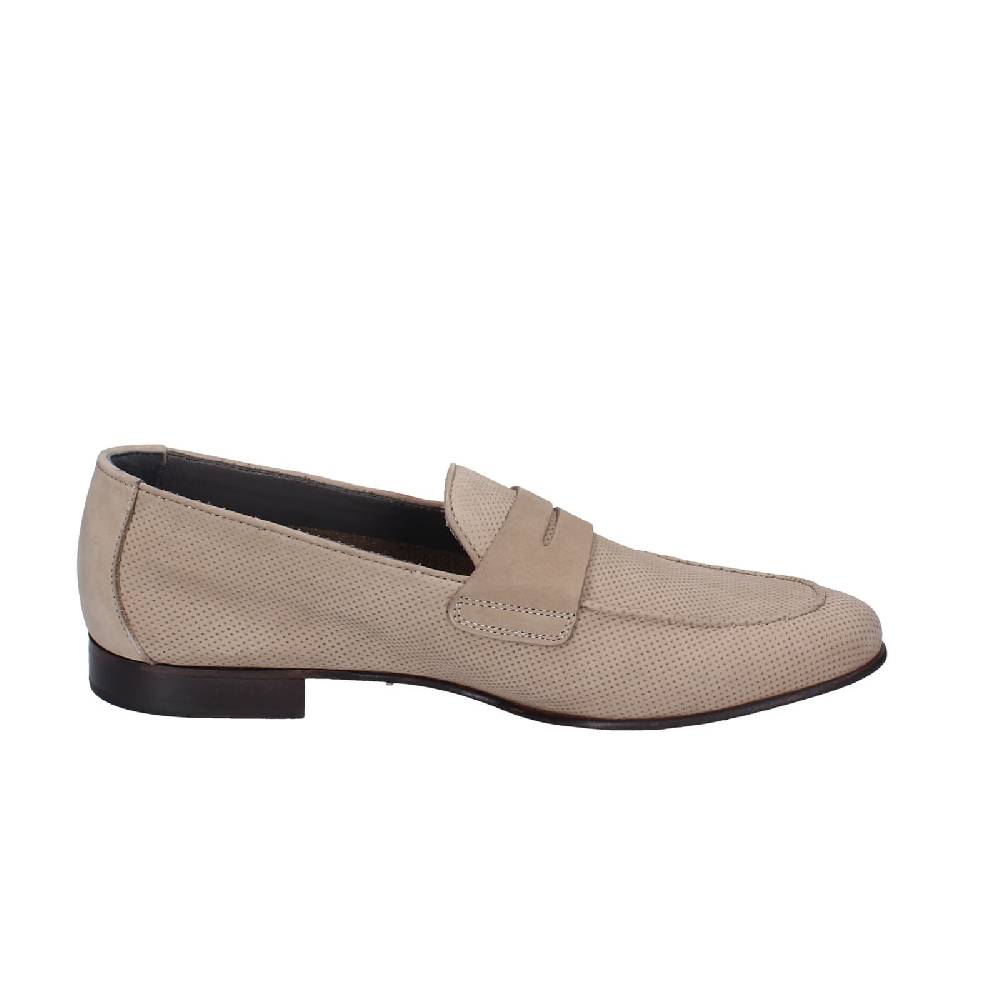 scarpe uomo POLLINI mocassini marrone pelle scamosciata EY33 Spedizione Gratuita
