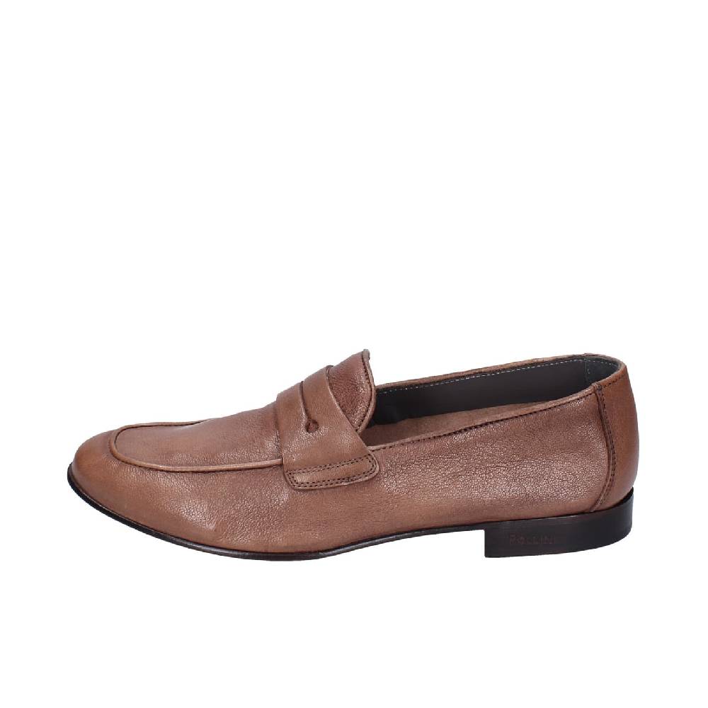 scarpe uomo POLLINI mocassini marrone pelle EY34 Soddisfazione Garantita