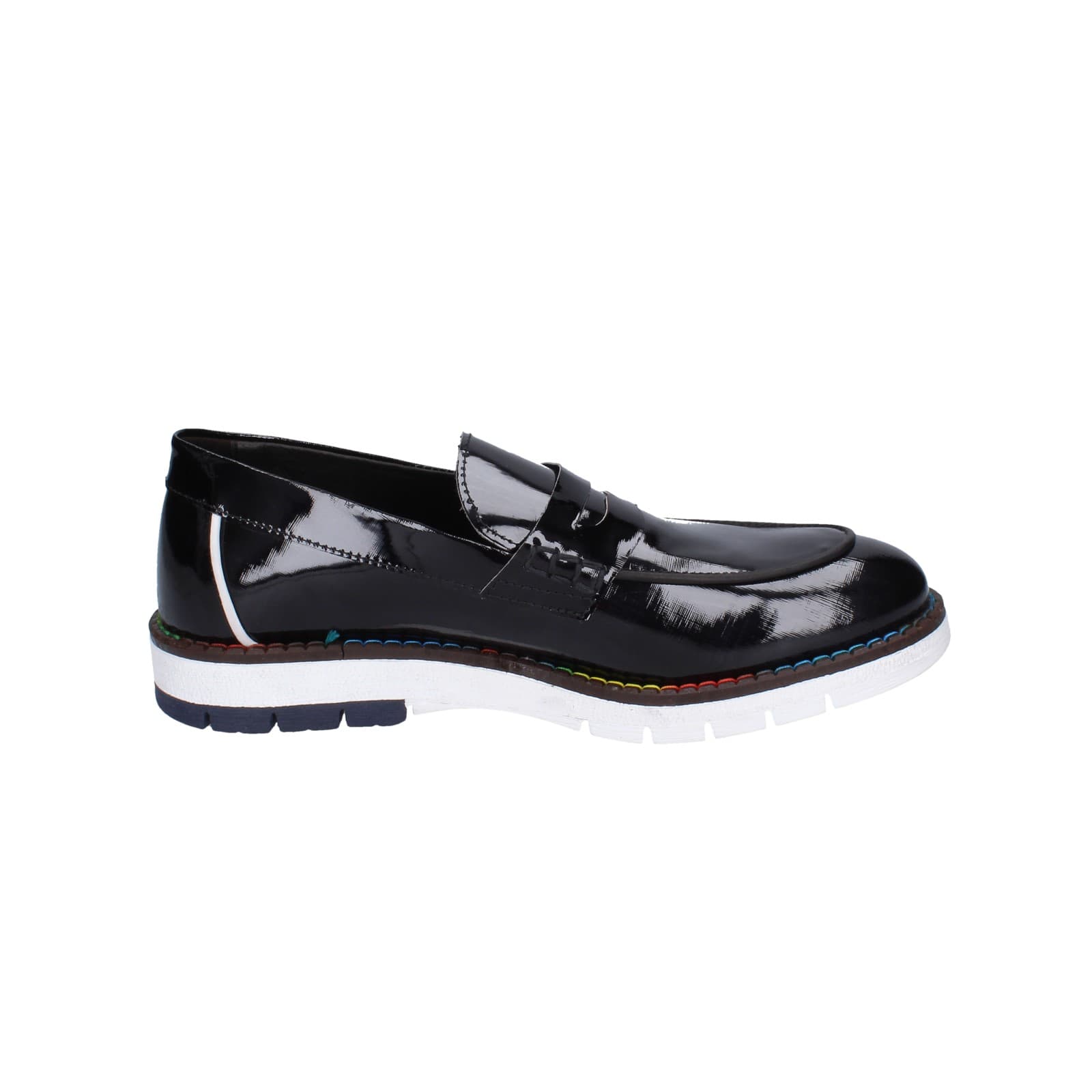 scarpe uomo EVEET mocassini nero vernice EZ230 Acquista Ora