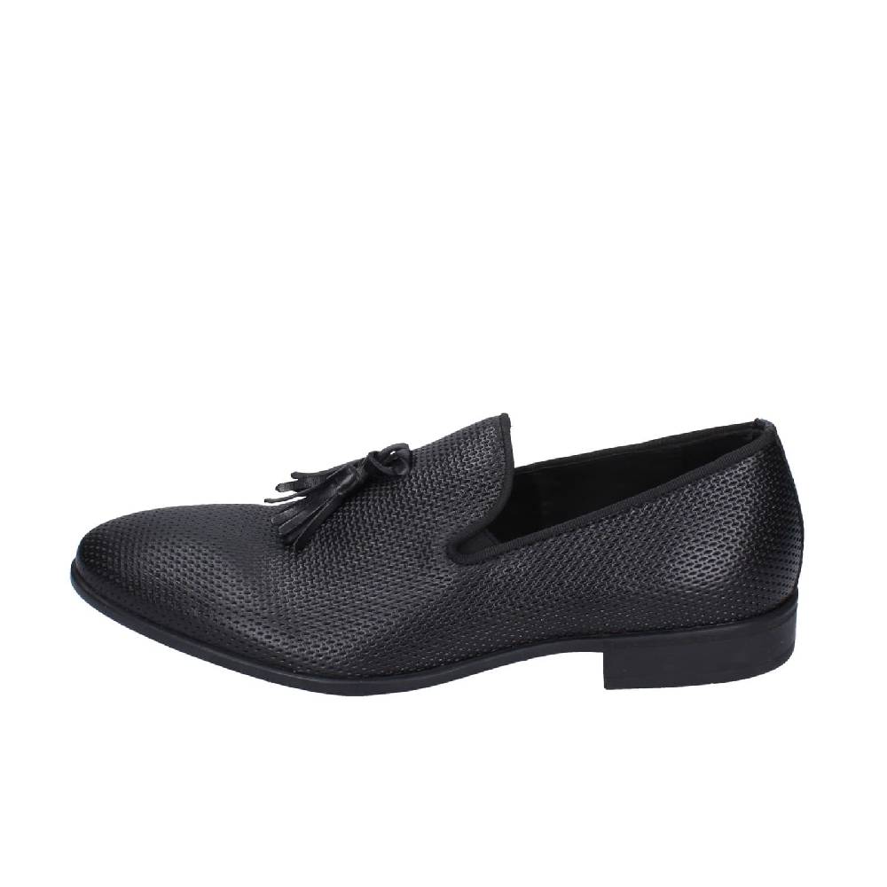 scarpe uomo EVEET mocassini nero pelle EZ224 Consegna Veloce