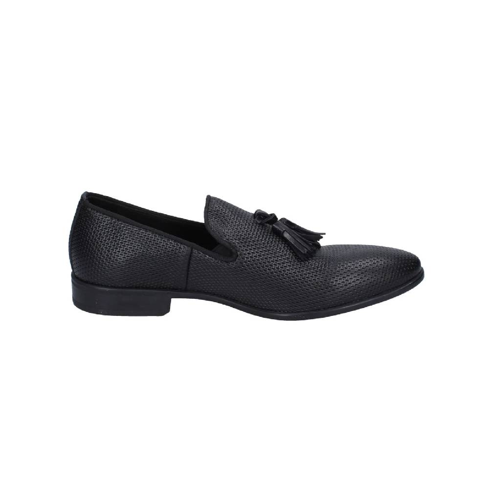 scarpe uomo EVEET mocassini nero pelle EZ224 Consegna Veloce
