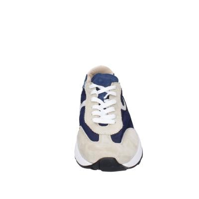 scarpe uomo MOMA classiche blu camoscio beige tela 4AS414-CRNC BC85 Novità
