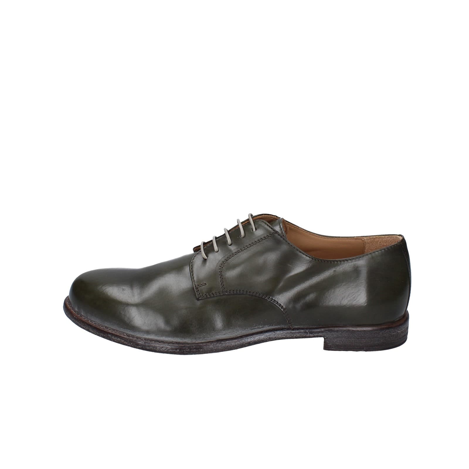 scarpe uomo MOMA classiche verde pelle 2AS433-MU EY448 Sconto