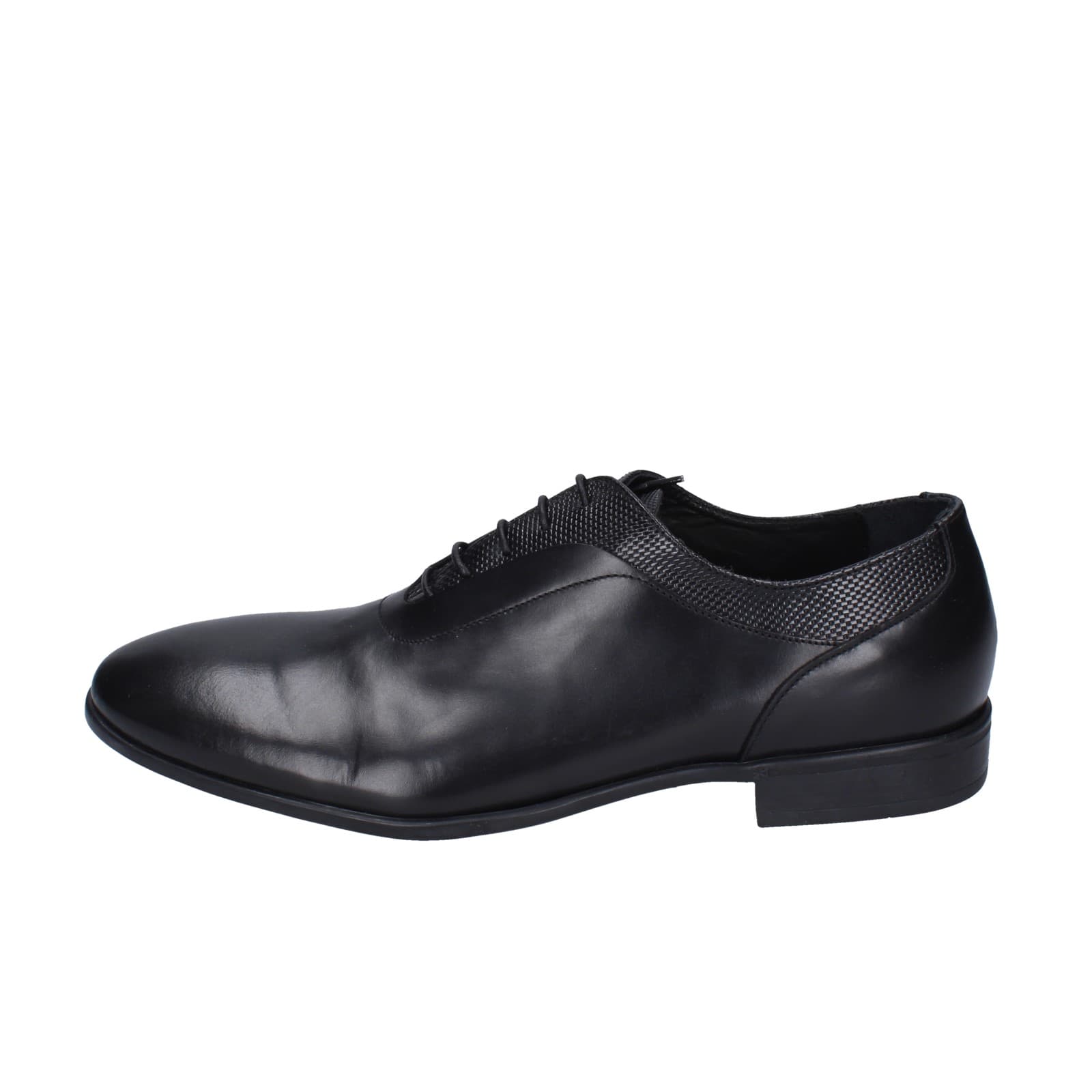 scarpe uomo EVEET classiche nero pelle EZ92 Vendita Calda