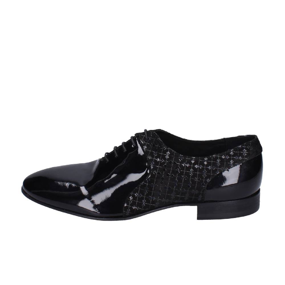 scarpe uomo EVEET classiche nero vernice EZ126 Qualità