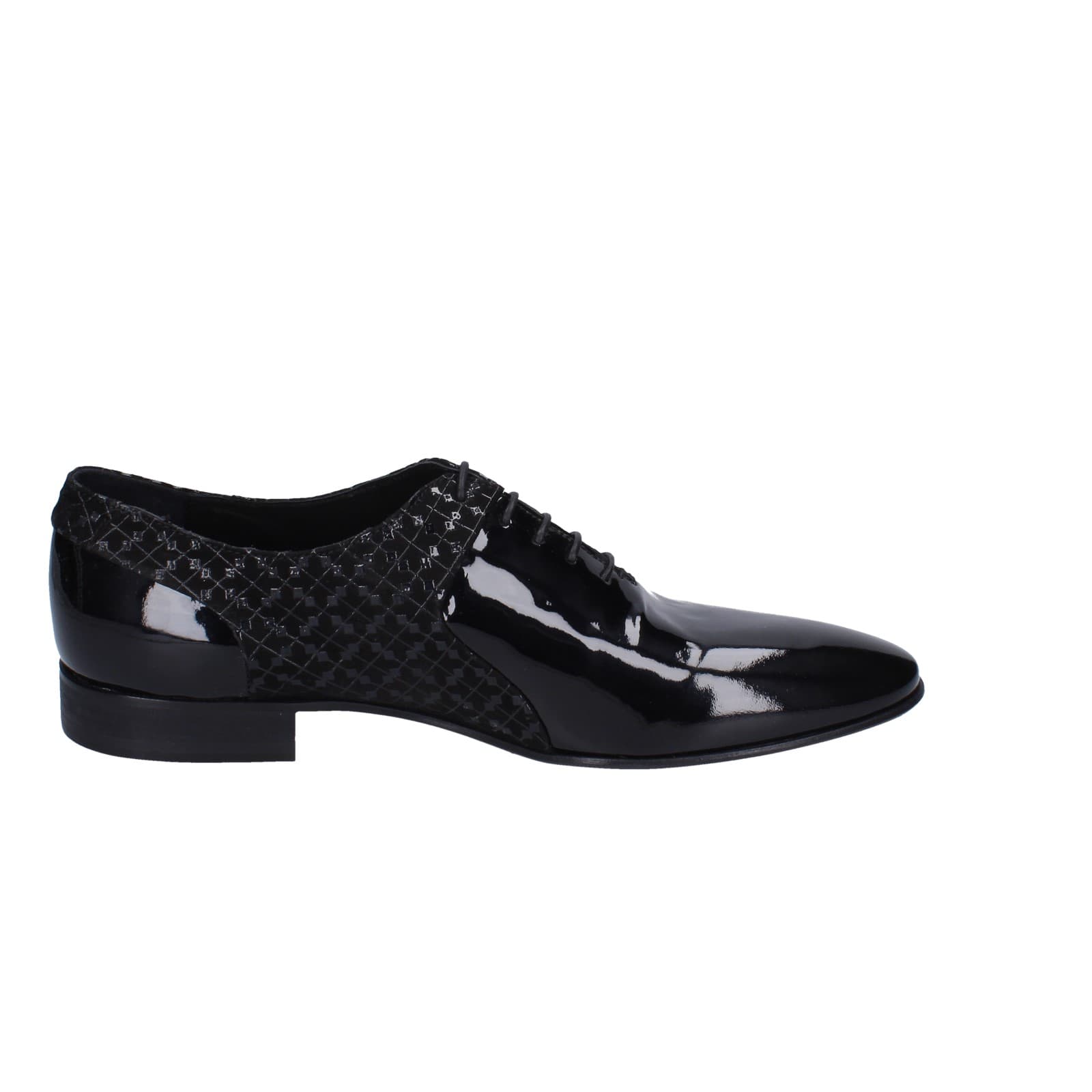 scarpe uomo EVEET classiche nero vernice EZ126 Qualità
