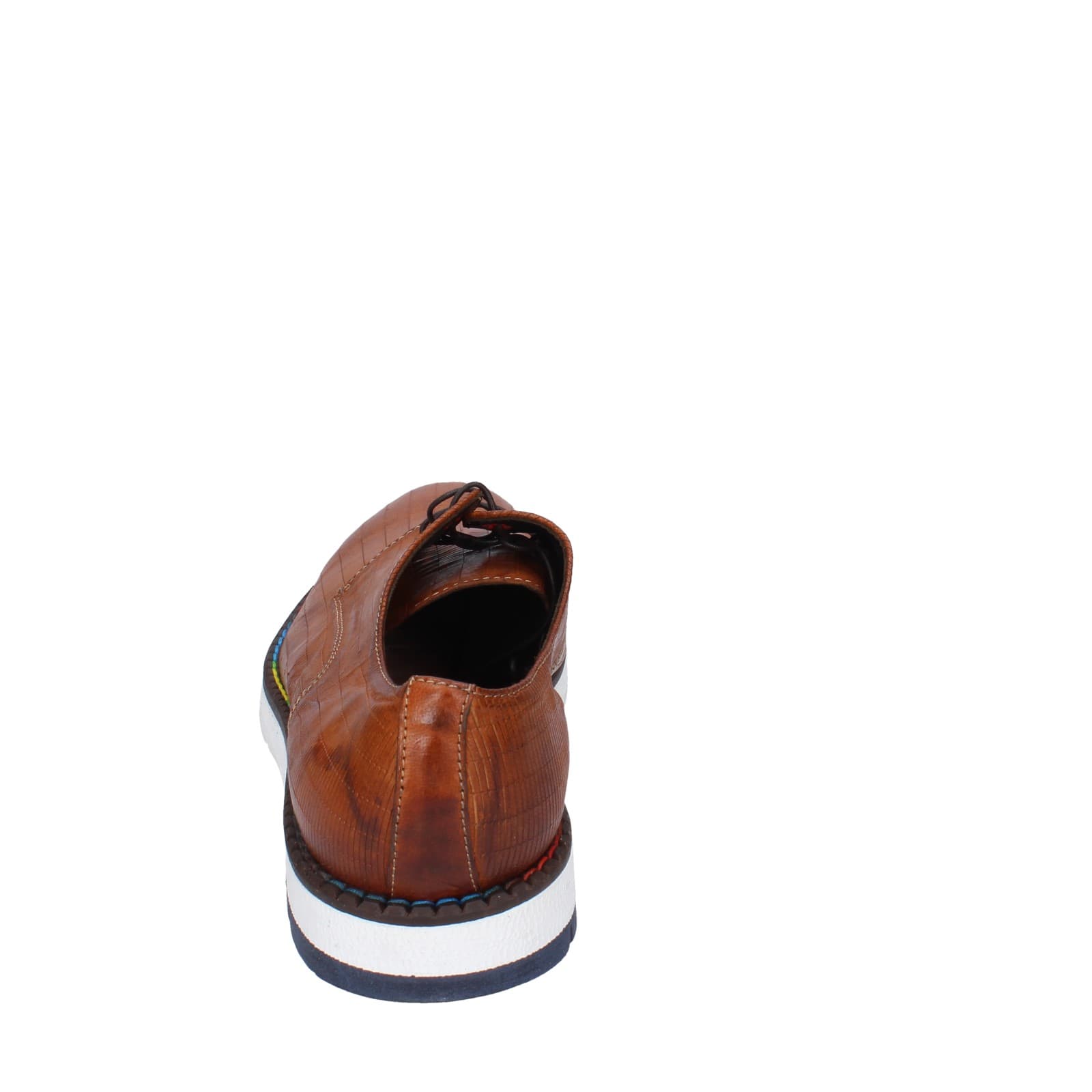 scarpe uomo EVEET classiche marrone pelle EZ147 Nuova