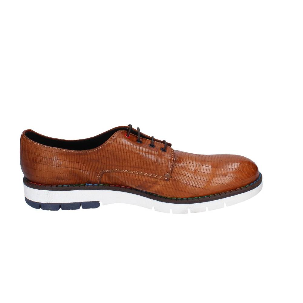 scarpe uomo EVEET classiche marrone pelle EZ147 Nuova