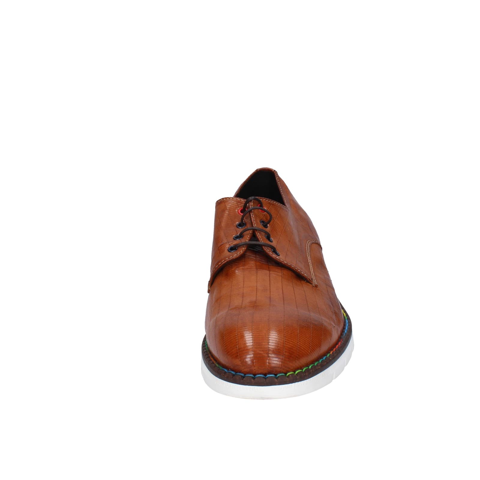 scarpe uomo EVEET classiche marrone pelle EZ147 Nuova
