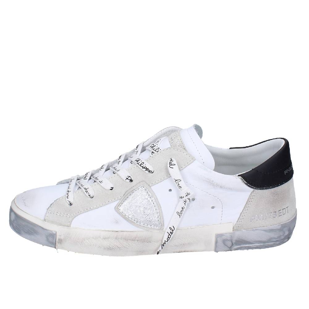 scarpe uomo PHILIPPE MODEL sneakers bianco pelle camoscio EX564 Italia