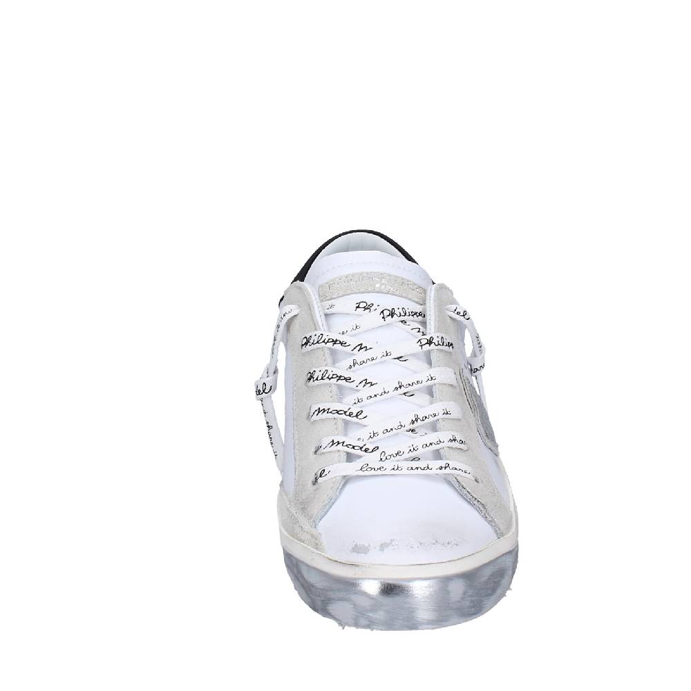 scarpe uomo PHILIPPE MODEL sneakers bianco pelle camoscio EX564 Italia