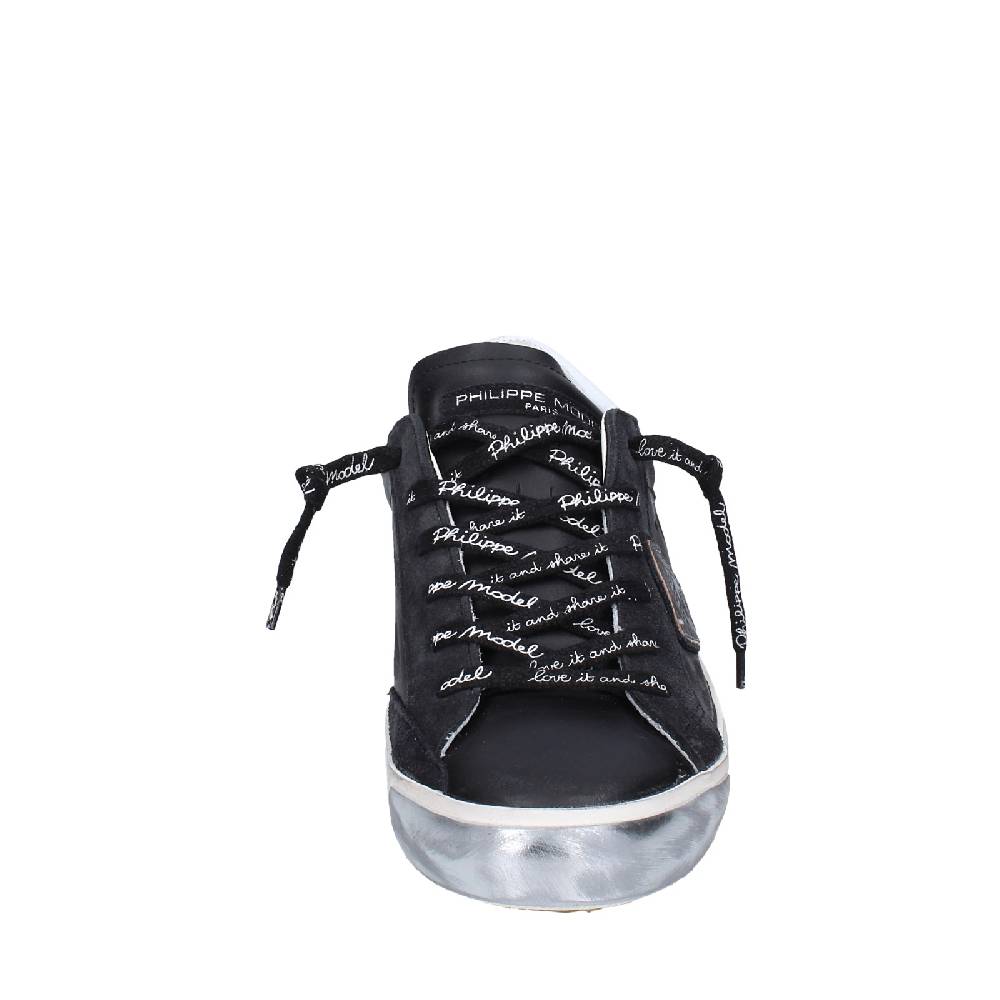scarpe uomo PHILIPPE MODEL sneakers nero pelle camoscio EX563 2025