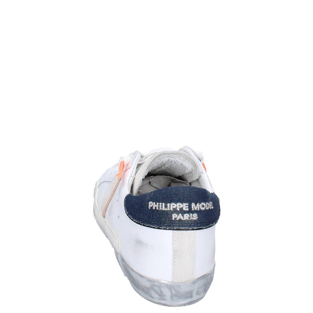 scarpe uomo PHILIPPE MODEL sneakers bianco pelle camoscio VINTAGE EX344 Spedizione Gratuita