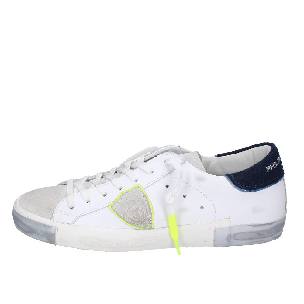 scarpe uomo PHILIPPE MODEL sneakers bianco pelle beige camoscio VINTAGE EX334 Negozi Online