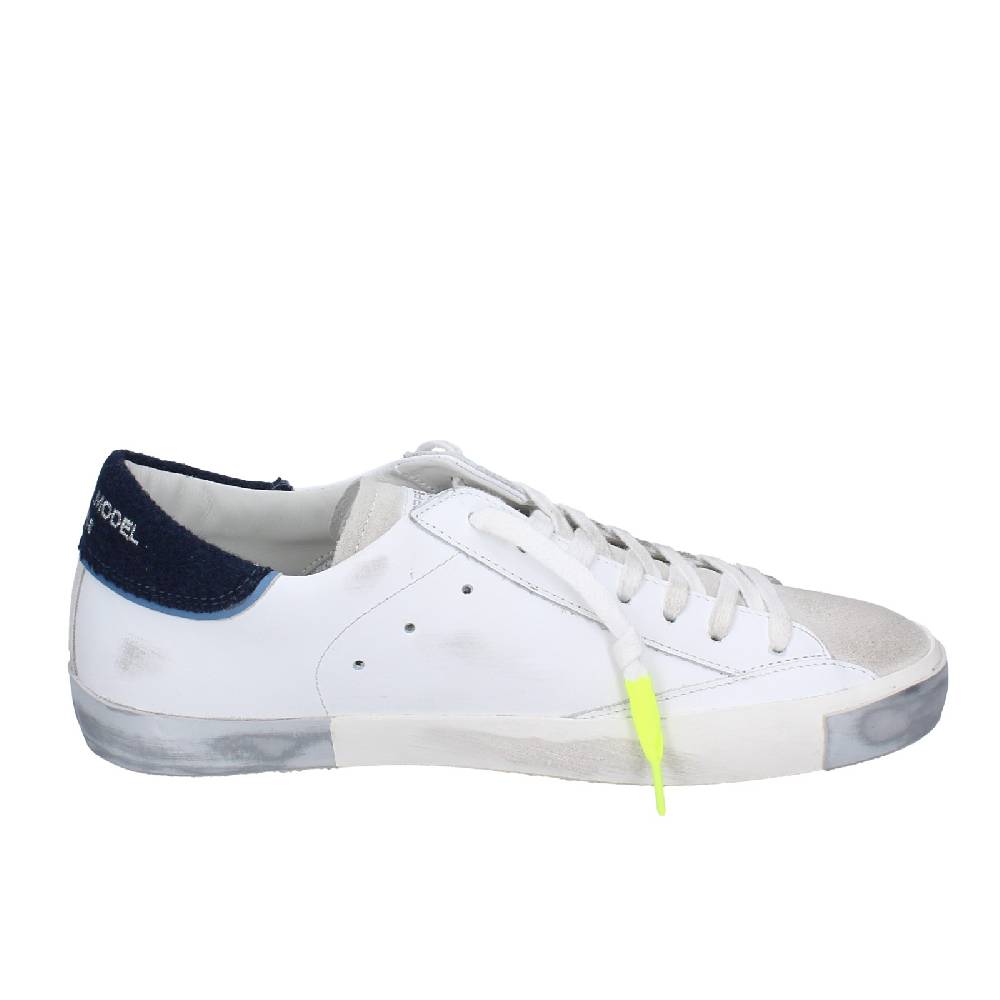 scarpe uomo PHILIPPE MODEL sneakers bianco pelle beige camoscio VINTAGE EX334 Negozi Online