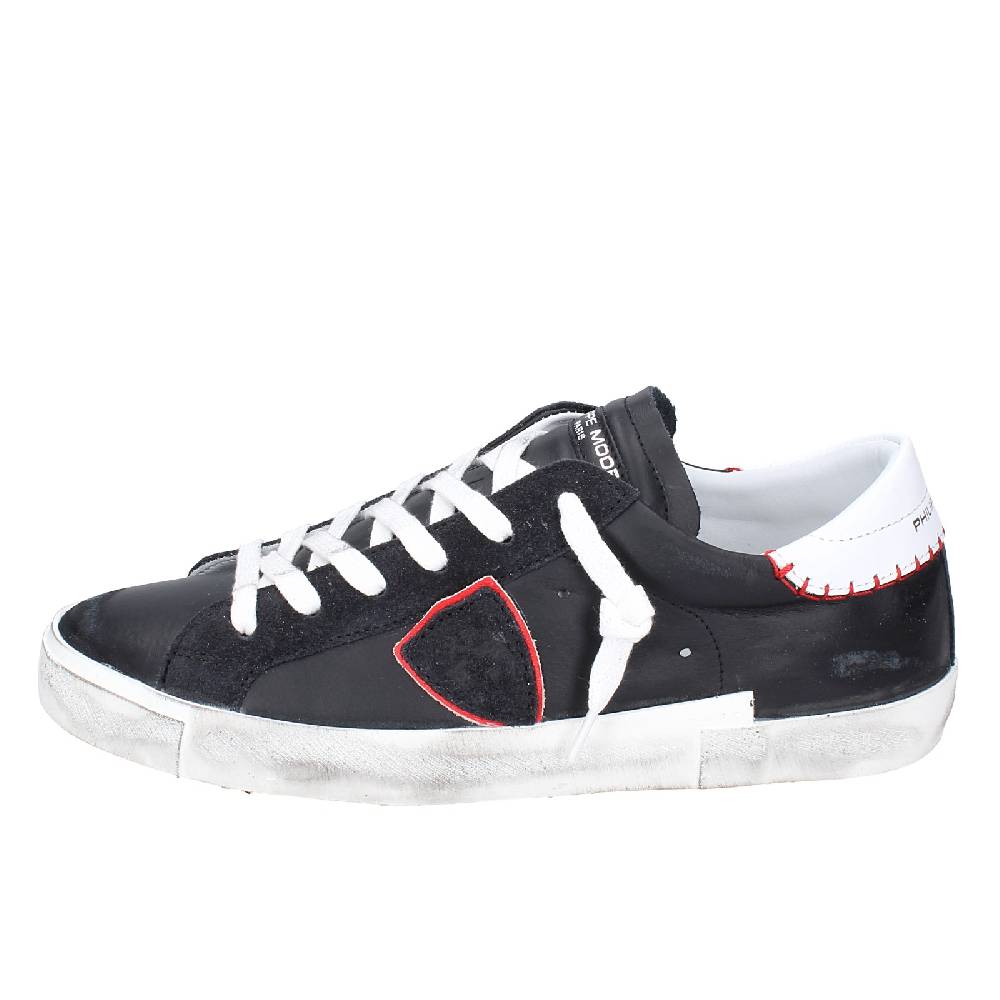 scarpe uomo PHILIPPE MODEL sneakers nero pelle VINTAGE EX338 Consegna Veloce
