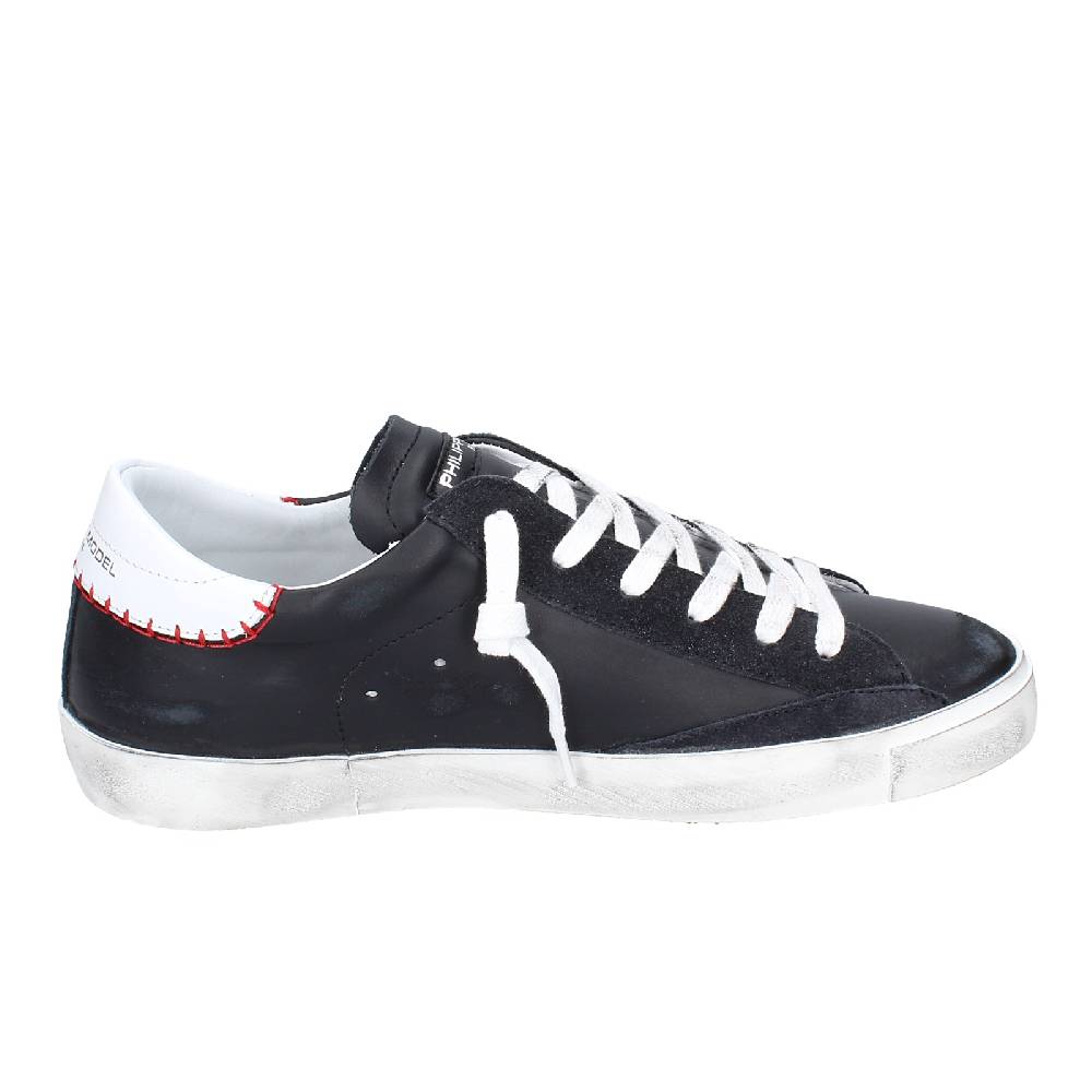 scarpe uomo PHILIPPE MODEL sneakers nero pelle VINTAGE EX338 Consegna Veloce
