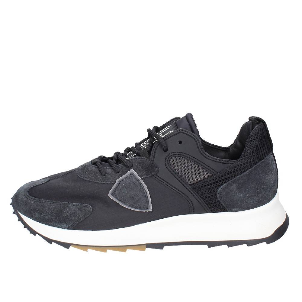 scarpe uomo PHILIPPE MODEL sneakers nero camoscio tessuto EX343 Promozione Limitata