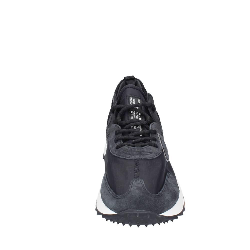 scarpe uomo PHILIPPE MODEL sneakers nero camoscio tessuto EX343 Promozione Limitata