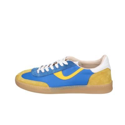 scarpe uomo MOMA sneakers blu camoscio giallo pelle 4AS420-CRVL BC745 Affare Del Giorno